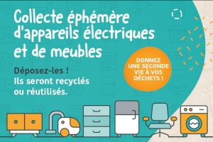 25 juin 2022 sur le stade de football : Collecte éphémère d’appareils électriques et de meubles par la Communauté Urbaine Caen la Mer