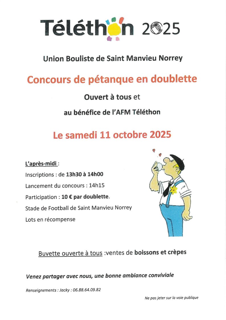 Concours de pétanque en doublette