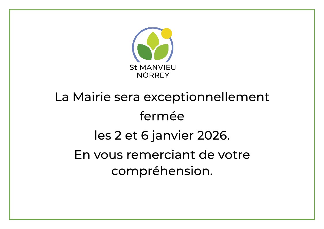 Fermeture exceptionnelle de la Mairie