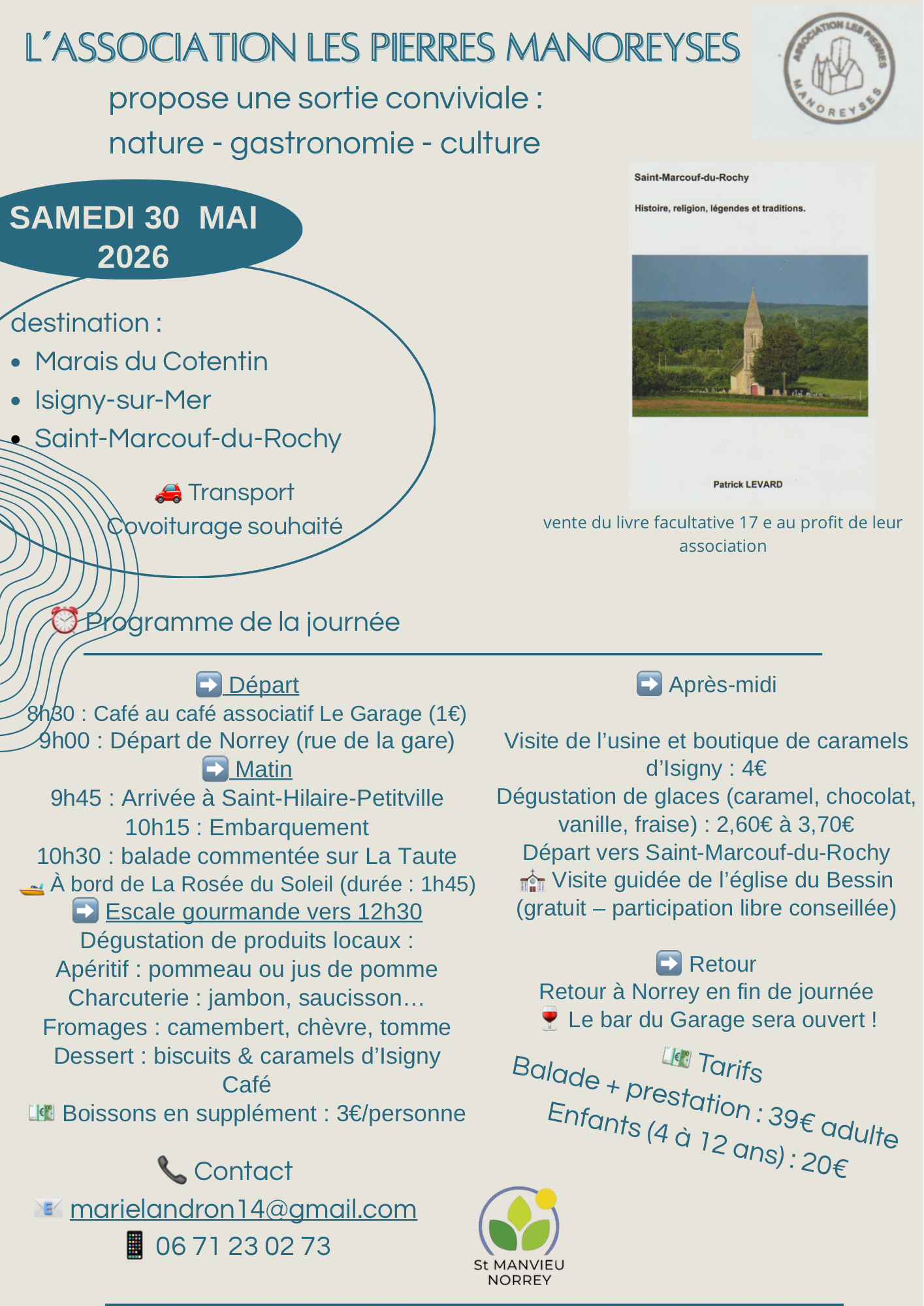 Sortie proposée par l’Association “Les Pierres Manoreyses”