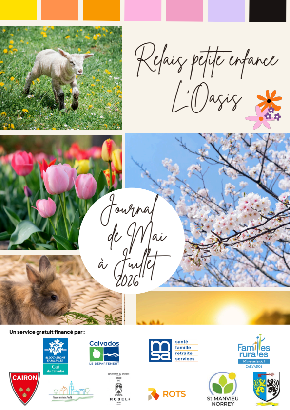 Journal du relais petite enfance l’Oasis – mai à juillet 2026
