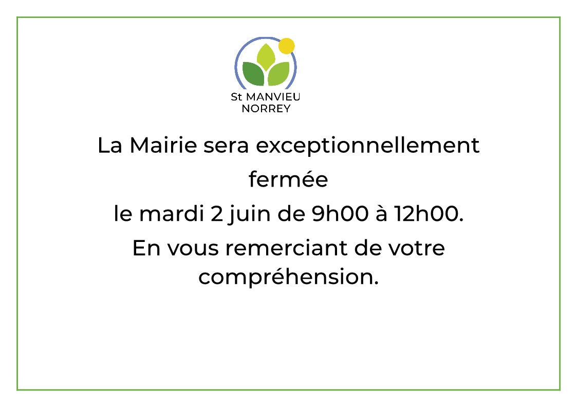 Fermeture exceptionnelle de la mairie
