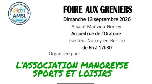 FERMETURE DE RUES POUR LA FOIRE AUX GRENIERS