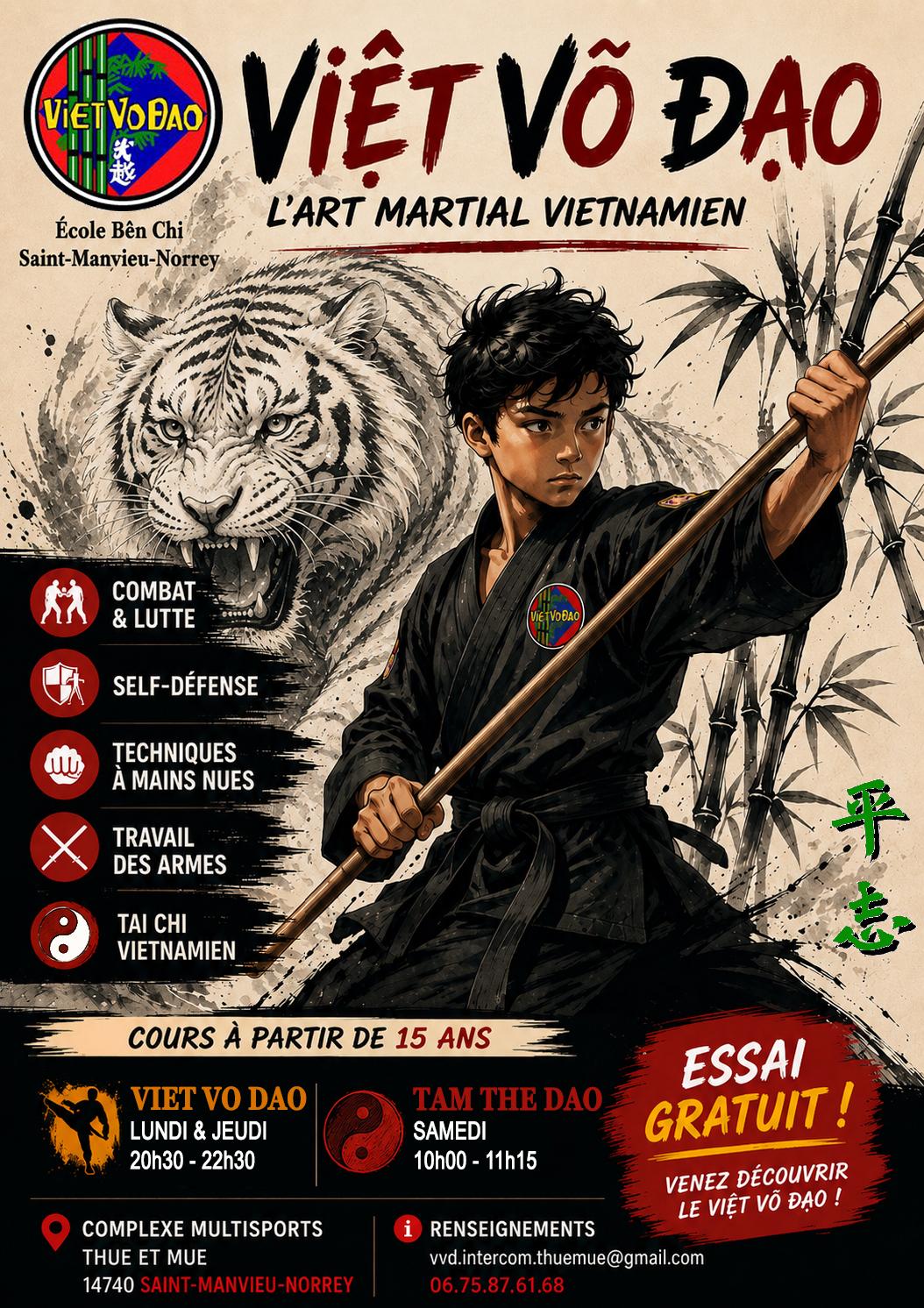 VIET VO DAO/ TAM THE DAO – REPRISE DES COURS