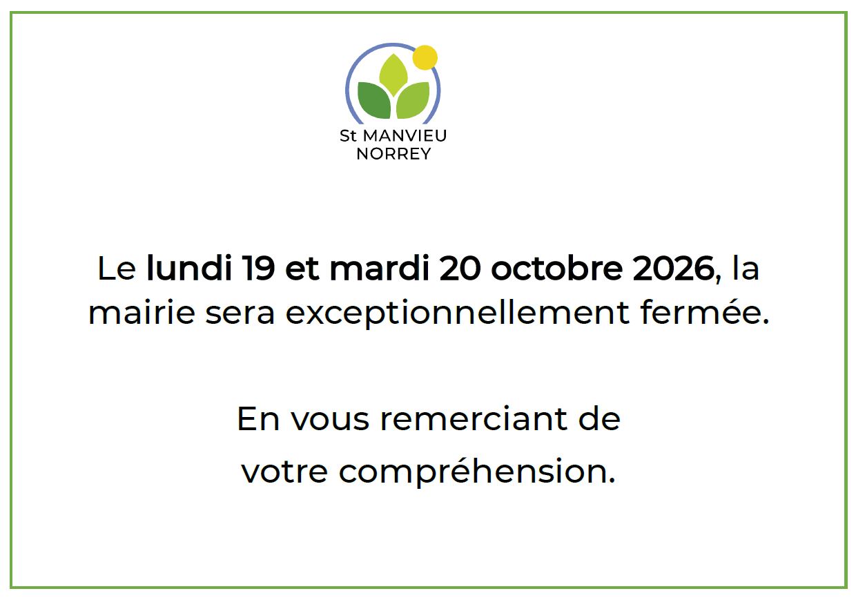 Fermeture exceptionnelle de la mairie