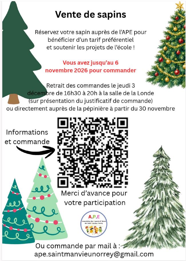 VENTE DE SAPINS