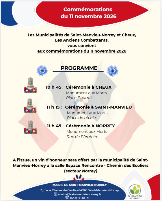 Commémorations du 11 novembre 2026